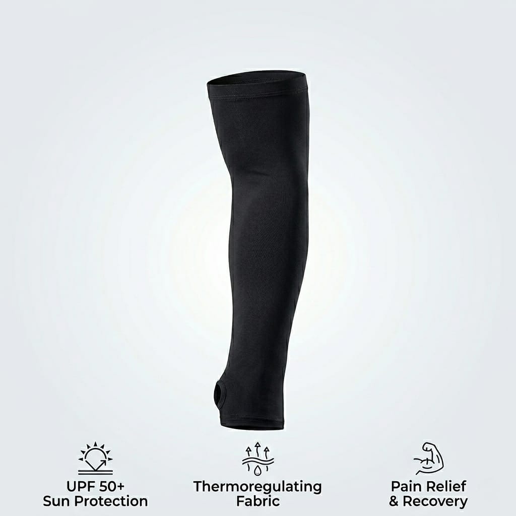 Premium UV Protection Arm Sleeves for Men & Women | Stretchable Sports Arm Covers - Image 2