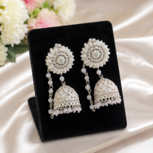 Elegant Pearl Jhumka Earrings for Women | Traditional Ethnic Dangle Earrings